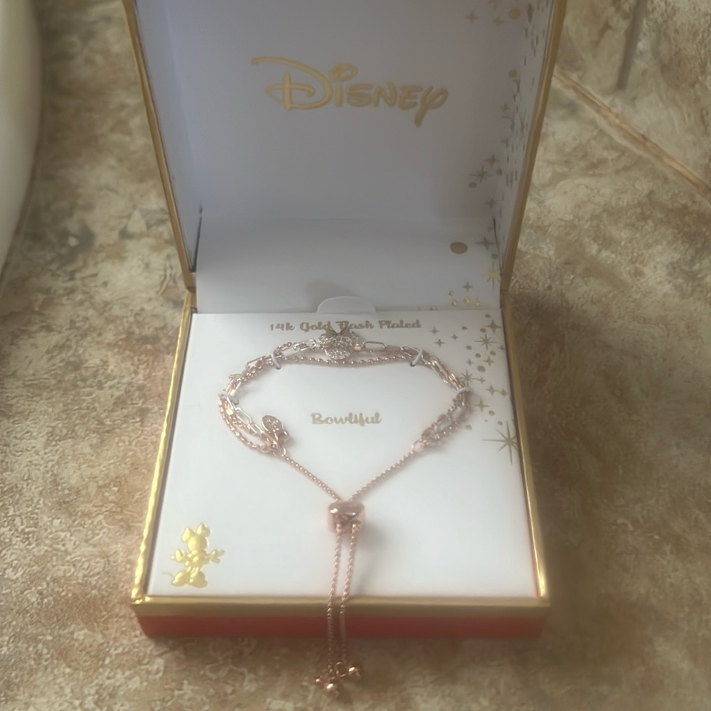 NWT Disney La Rocks Rose Gold plated bracelet
